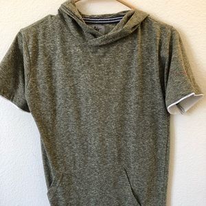 Green short sleeved hoodie